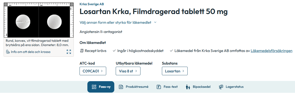 Skärmklipp på hur det ser ut i nya fass.se