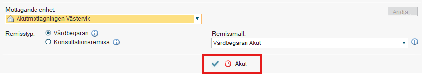 Skärmklipp på fönstret "Skicka remiss" i Cosmic.
