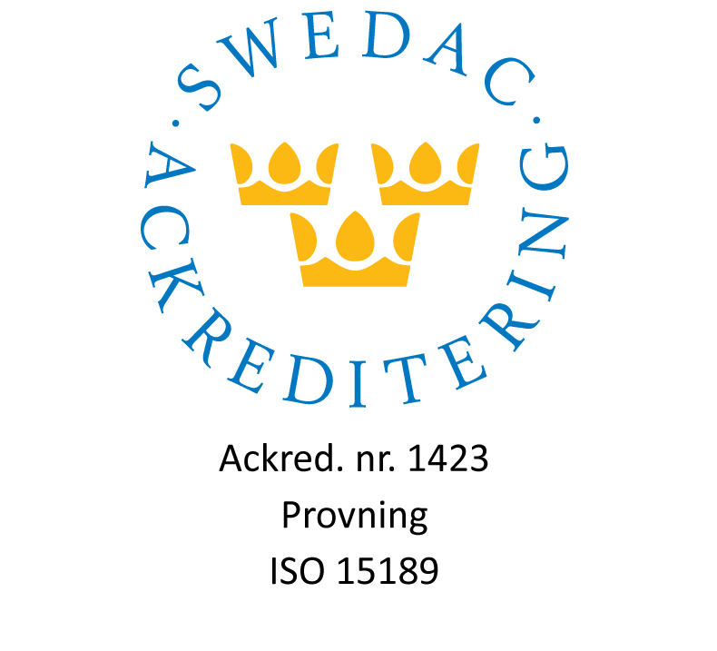 Swedac ackrediteringslogotype ISO-certifiering