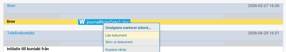 Skärmklipp vårddokumentation problem med att öppna äldre Word-dokument är åtgärdat.