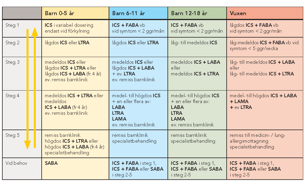 Behandlingsschema astma